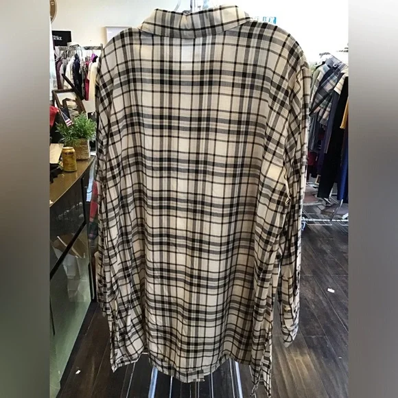 Plaid Button-Up Shirt by Sanctuary NWT Sz xxl - Picture 4 of 4